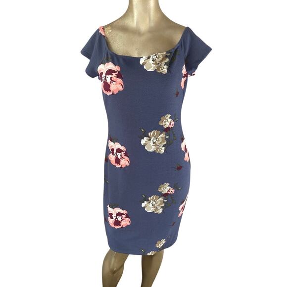 Brat Star Short Sleeve Floral Large Y2K 90S Style Midi Dress - Picture 1 of 7